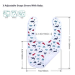 Hakochia Waterproof Baby Bib Super Soft and Absorbent Cotton S 4-Layer Unisex Baby Bandana Bibs With Adjustable Snaps for Boys GirlsFeeding, Teething, Drooling,3-36 Months 10 Pack