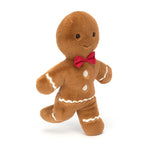 Jellycat Jolly Gingerbread Fred Stuffed Animal, Huge 20.5 inches - Christmas Plush Toy Décor
