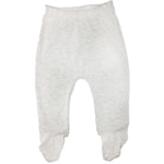 123 Bear Baby Soft Cotton Spandex Pants with Feet (Gray- 4-Pack, Newborn)