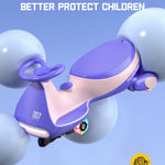 FanttikRide 6V N7 Classic Electric Wiggle Car with Pedal, Rechargeable Battery, CyberWiggle, 2 in 1 Swing Car, 2 Speed, Anti-Rollover, Flashing Wheels, Bluetooth, for Ages 3 and Up, 150 Lbs, Pink