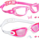 EverSport Kids Swim Goggles, Pack of 2 Swimming Goggles for Children Teens, Anti-Fog Anti-UV Youth Swim Glasses for Age4-16