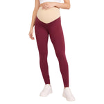 Motherhood Maternity Women's Essential Stretch Full Length Secret Fit Over The Belly Pregnancy Legging, Tawny Port, Medium