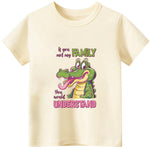 Toddler T-Shirts for Kids Baby Boy Girl Summer Graphic Tees Funny Animal Print Cute Cotton Clothes 2-8 Years