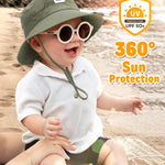 FURTALK Baby Sun Hat Smile Face Toddler Boys Girls Bucket Hat 0-5 Years Kids UPF 50+ Sun Protection Summer Hats