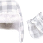Hudson Baby Unisex-Baby Fleece Trapper Hat and Mitten Set