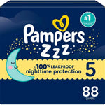 Pampers ZZZ Overnight Diapers, Size 7 (41+ lbs), 36 Count, Nighttime Protection Disposable Baby Diaper, Night Time Leak and Skin Protection