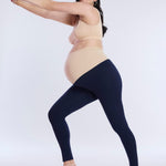 Motherhood Maternity Women's Maternity Essential Stretch Full Length Secret Fit Belly Leggings, Navy, Medium