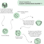 The Honest Company Clean Conscious Diapers | Plant-Based, Sustainable | Winter '24 Limited Edition Prints | Club Box, Size 5 (27+ lbs), 44 Count