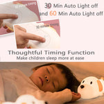 HAPPYBAG Kids Night Light,Cute Soft Silicone Dog Lamp Dimmable Nursery Portable Puppy Kawaii Lamps,Bedside Lamp for Baby and Toddler,Boy Girls