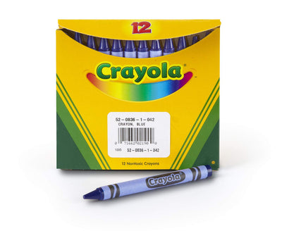 Crayola Crayons, Blue, Single Color Crayon Refill, 12 Count Bulk Crayons, School Supplies