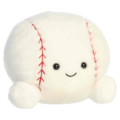 Aurora Adorable Palm Pals Party Sized Slugger Baseball Stuffed Animal - Fun Characters Now in Bigger Sizes - Perfect for Decorating Rooms and Birthday Gifts - White 7 Inches