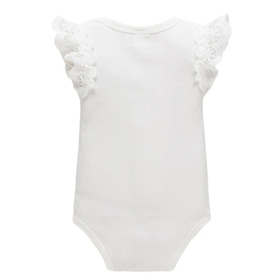 Yatong Baby Girls Bodysuit Baby Romper(0-6 Months, White)