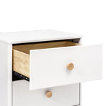 Babyletto Lolly 2-Drawer Nightstand with USB Charging Port, White and Natural