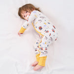 pureborn Baby Boys Girls Sleeper Viscose from Bamboo Pajamas 2-Way Zipper Snug Fit Sleepwear Farm Animals 6-12 Months