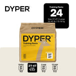 DYPER Toddler Training Pants 3T-4T for Boys & Girls Hypoallergenic, Unscented, Plant-Based & Perfect for Sensitive Skin, Leakproof Potty Training Pants for Day & Overnight Protection (24 Count)