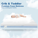 ASANEST Premium Dual Sided Crib Mattress & Protector(1-Pack),Toddler Bed Mattress,5" Thick Firm Soft Crib Mattress,Cooling Washable Knitted Fabric,52 x 28 x 5 inches