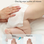 Momcozy Baby Wipes-Extra Large Size Design, 99% Water Based, Unscented & Hypoallergenic, Cleansing & Moisturizing Baby Wipes for Sensitive Skin, 8 Flip-Top Packs (480 Wipes Total)