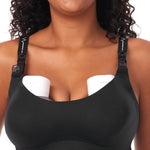 Momcozy Pumping Bra for Wearable Breast Pump, Nursing & Pumping Bra in One, Hands Free Pump Bra Suitable for M5, S12 Pro, etc Black