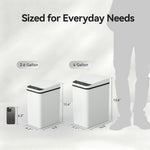FRESHLIX Bathroom Garbage Can with Lid, 2.6 Gallon Diaper Trash Can, Automatic Trash Cans Touchless, Slim Waterproof Smart Commercial Trash Can for Bedroom, Bathroom, Office, Living Room, Toilet, RV
