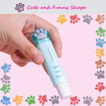 4 Pcs Cute Retractable Kawaii Cat Paw Eraser for Kids, Rubber Push-Pull for Students Writing, Drawing Aesthetic School/Office Supplies (Pink/Blue/White/Orange)