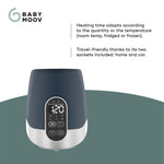 Babymoov Duo Smart Bottle Warmer - 2-in-1 Car and Home, Fast, Programmable, and Portable for Breastmilk or Baby Formula (Multi-Purpose and Universal)