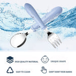 Pimoys 6 Pieces Toddler Utensils Kids Silverware Baby Forks and Spoons Set, Stainless Steel Childrens Safe Flatware Metal Kids Cutlery Set with Round Handle, Dishwasher Safe