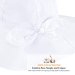 Baby Girl Sun Hat with UPF 50+ Outdoor Adjustable Beach Hat with Wide Brim Bucket Hats (12-24 Months, Purple)
