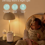 Grownsy Nutri Bottle Warmer with Innovative Auto-Lift Feature, Retain Fullest Nutrients Compact Baby Bottle Warmer, Fast & Even Heat, Always Right Temperature, Night Light for Nighttime Breastfeeding