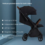 Silver Cross Jet Double - Full Size Side by Side Double Infant & Toddler Stroller - Lightweight, Compact & Easy to Fold, with All-Terrain Wheels – Disney Park Approved