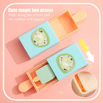 KOOBOOK 4Pcs Kawaii Pencil Eraser Fun Magic Box Eraser for Artists Ice Cream Rubber Erasers Bulk Cute Office Supplies