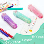 Benvo 4Pcs Sliding Retractable Pencil Erasers with Cat Paw Plastic Sleeve Cute Jelly Erasers for School Office Clean Erase Rubber(Gradient Color)
