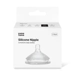 Comotomo Silicone Replacement Nipples for Baby Bottle Gen 2 (2026 Release) - Soft, Silicone Nipples with Dual Anti-Colic Vents Designed for Natural Latch (Pack of 2), Fast Flow (6+ Months)