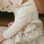 Baby Toddler Girls Cardigan Sweater Dress Cover Up Long Sleeve Knit Bolero Shrug Jacket Spring Embroidery Outwear Tops Orange