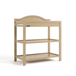 Graco Story Changing Table with Water-Resistant Pad – GREENGUARD Gold Certified Baby Changing Station with Safety Strap, 2 Open Shelves, and a Nursery Must-Have Design (Driftwood)