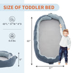 DEYGIA Kids Travel Bed, Removable Kids Floor Bed, Toddler Crib for Napping, Camping, Traveling for Kids 2-8 Years Old