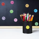 Yeachlaing 1 Inch Shiny Happy Face Stickers Circle Dots Labels Reward Stickers Teachers Sticker (500PCS,Multicolored)