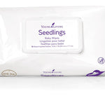 Young Living Seedlings baby wipes packaging on a white background