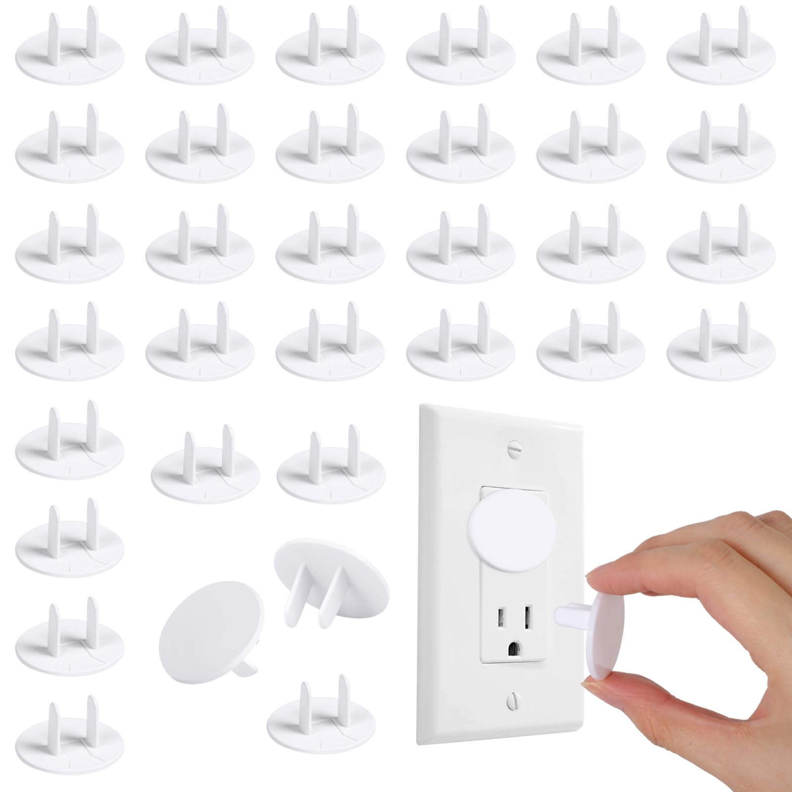 Rindion 65 Pcak Outlet Plug Covers, White Baby - Baby Safety - Rindion ...