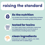 Cerebelly Organic Toddler Snack Bars, Sweet Potato Blueberry Banana Smart Bars, 16 Brain-Supporting Nutrients, No Added Sugar, Gluten Free, Nut Free, Kids Snacks, 30 Pack