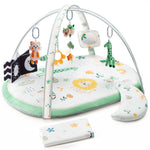 Lupantte Activity Gym / Play Mat with Replaceable Washable Covers for Baby Tummy Time with Toys for Visual, Hearing, Touch, Cognitive Development for Newborn to Toddler as Shower Gift