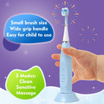 Kids Electric Toothbrushes Toddlers Rechargeable, 6 Heads, Ages 2-12, Blue