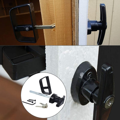 StartFine 6½" T-Handle Shed Door Lock Handle with Lock Keyed Alike Garage t Handle Shed Latch Hardware Locking Handle 6-1/2" T-Handle 1kit