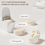 Toddler Toilet Potty Chair for Toddlers 1-7, Kids Potty Training Seat, 3-in-1 Potty Chair for kids Portable Removable Seat with Sturdy Step Stool, Standalone Potty Chair for Toddlers