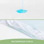 Waterproof Mattress Protector Twin Size, Skin Friendly and Breathable Twin Mattress Cover for Kids, Viscose Made from Bamboo Jersey Mattress Pad with 14" Deep Pocket