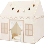 Kids Play Tent Indoor: with Mat, Tassel Garland, Star Lights - Toddler Girl Tent Indoor Playhouse for Toddlers Kids Toys for Boy Girl Birthday Gift