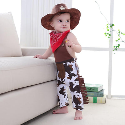 LXKIKMM May's Baby Baby Toddler Boys The Cowboy Romper Halloween Dress up Children's Clothing