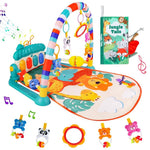 VZO Baby Gyms Play Mats, Infant Play Mat and Activity Gym, Baby Play Piano Gym Mat, Play Mats for Babies Newborns and Toddlers, Tummy Time Activity Mat Toys 0-3-6-12 Months (Green)