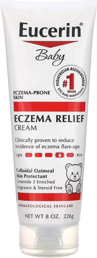 Eucerin Baby Eczema Relief Cream packaging with white background