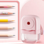 Pencil Sharpener Manual Sharpener with Handle Stationery Supplies Portable Suitable for Office Home,Pink