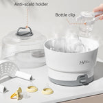 HEYVALUE Ease-Steam Bottle Sterilizer, Compact Baby Bottle Sterilizer, Fast One-Touch Operation (Esterilizador de Biberones), Electric Sterilizer for Baby Bottles, Baby Essentials & Breast Pump Parts